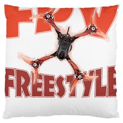 Fpv Freestyle T- Shirt F P V Freestyle Drone Racing Drawing Artwork T- Shirt (2) Standard Premium Plush Fleece Cushion Case (one Side) by ZUXUMI