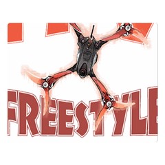 Fpv Freestyle T- Shirt F P V Freestyle Drone Racing Drawing Artwork T- Shirt (2) Two Sides Premium Plush Fleece Blanket (large) by ZUXUMI