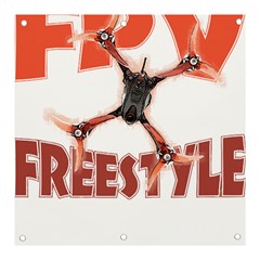 Fpv Freestyle T- Shirt F P V Freestyle Drone Racing Drawing Artwork T- Shirt (2) Banner And Sign 3  X 3  by ZUXUMI