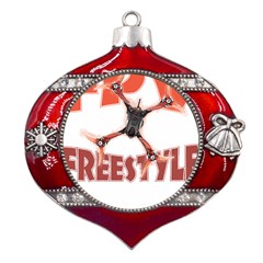 Fpv Freestyle T- Shirt F P V Freestyle Drone Racing Drawing Artwork T- Shirt (2) Metal Snowflake And Bell Red Ornament by ZUXUMI