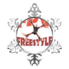 Fpv Freestyle T- Shirt F P V Freestyle Drone Racing Drawing Artwork T- Shirt (2) Metal Small Snowflake Ornament by ZUXUMI