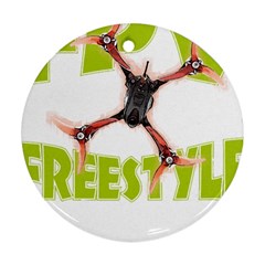 Fpv Freestyle T- Shirt F P V Freestyle Drone Racing Drawing Artwork T- Shirt Ornament (round)