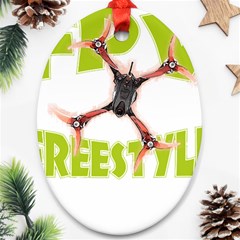 Fpv Freestyle T- Shirt F P V Freestyle Drone Racing Drawing Artwork T- Shirt Ornament (oval) by ZUXUMI