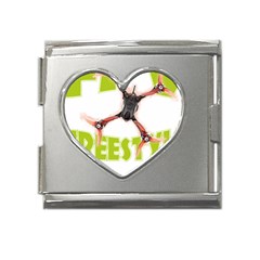 Fpv Freestyle T- Shirt F P V Freestyle Drone Racing Drawing Artwork T- Shirt Mega Link Heart Italian Charm (18mm)