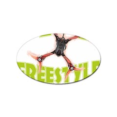 Fpv Freestyle T- Shirt F P V Freestyle Drone Racing Drawing Artwork T- Shirt Sticker (oval) by ZUXUMI