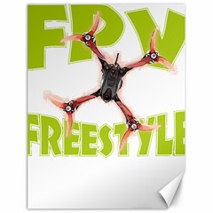 Fpv Freestyle T- Shirt F P V Freestyle Drone Racing Drawing Artwork T- Shirt Canvas 18  X 24  by ZUXUMI