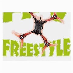 Fpv Freestyle T- Shirt F P V Freestyle Drone Racing Drawing Artwork T- Shirt Large Glasses Cloth (2 Sides) by ZUXUMI