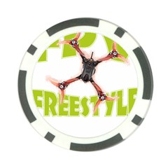 Fpv Freestyle T- Shirt F P V Freestyle Drone Racing Drawing Artwork T- Shirt Poker Chip Card Guard (10 Pack) by ZUXUMI