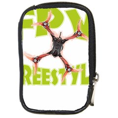 Fpv Freestyle T- Shirt F P V Freestyle Drone Racing Drawing Artwork T- Shirt Compact Camera Leather Case by ZUXUMI