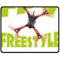 Fpv Freestyle T- Shirt F P V Freestyle Drone Racing Drawing Artwork T- Shirt Fleece Blanket (medium) by ZUXUMI