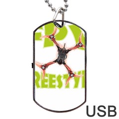 Fpv Freestyle T- Shirt F P V Freestyle Drone Racing Drawing Artwork T- Shirt Dog Tag Usb Flash (one Side) by ZUXUMI