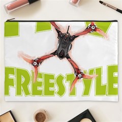 Fpv Freestyle T- Shirt F P V Freestyle Drone Racing Drawing Artwork T- Shirt Cosmetic Bag (xxxl) by ZUXUMI