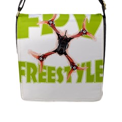 Fpv Freestyle T- Shirt F P V Freestyle Drone Racing Drawing Artwork T- Shirt Flap Closure Messenger Bag (l) by ZUXUMI