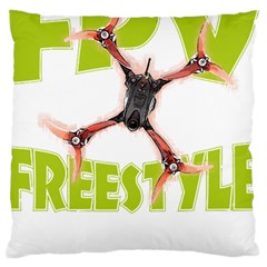 Fpv Freestyle T- Shirt F P V Freestyle Drone Racing Drawing Artwork T- Shirt Standard Premium Plush Fleece Cushion Case (one Side) by ZUXUMI