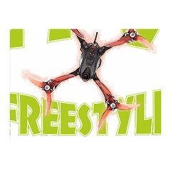 Fpv Freestyle T- Shirt F P V Freestyle Drone Racing Drawing Artwork T- Shirt Two Sides Premium Plush Fleece Blanket (mini) by ZUXUMI