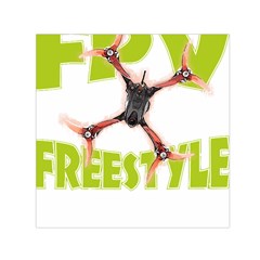 Fpv Freestyle T- Shirt F P V Freestyle Drone Racing Drawing Artwork T- Shirt Square Satin Scarf (30  X 30 ) by ZUXUMI