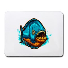 Piranha T-shirtwhite Look Calm Piranha 03 T-shirt Small Mousepad by EnriqueJohnson