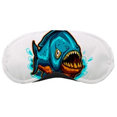 Piranha T-shirtwhite Look Calm Piranha 03 T-shirt Sleep Mask by EnriqueJohnson