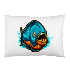 Piranha T-shirtwhite Look Calm Piranha 03 T-shirt Pillow Case (two Sides) by EnriqueJohnson