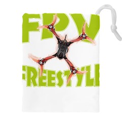 Fpv Freestyle T- Shirt F P V Freestyle Drone Racing Drawing Artwork T- Shirt Drawstring Pouch (5xl) by ZUXUMI