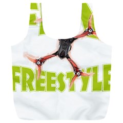 Fpv Freestyle T- Shirt F P V Freestyle Drone Racing Drawing Artwork T- Shirt Full Print Recycle Bag (xxxl) by ZUXUMI