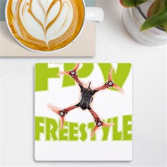 Fpv Freestyle T- Shirt F P V Freestyle Drone Racing Drawing Artwork T- Shirt Uv Print Square Tile Coaster  by ZUXUMI