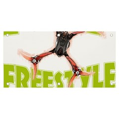 Fpv Freestyle T- Shirt F P V Freestyle Drone Racing Drawing Artwork T- Shirt Banner And Sign 6  X 3  by ZUXUMI