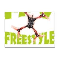 Fpv Freestyle T- Shirt F P V Freestyle Drone Racing Drawing Artwork T- Shirt Crystal Sticker (a4) by ZUXUMI