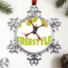 Fpv Freestyle T- Shirt F P V Freestyle Drone Racing Drawing Artwork T- Shirt Metal Large Snowflake Ornament by ZUXUMI