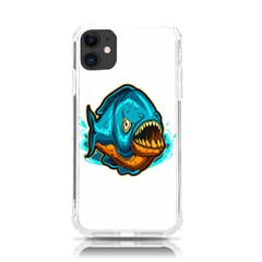 Piranha T-shirtwhite Look Calm Piranha 03 T-shirt Iphone 11 Tpu Uv Print Case by EnriqueJohnson