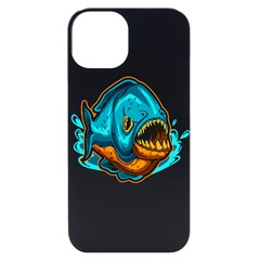 Piranha T-shirtwhite Look Calm Piranha 03 T-shirt Iphone 14 Black Uv Print Case by EnriqueJohnson