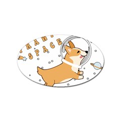 Frawing Space Dog Lover T- Shirt Cool Dog Frawing Space Dog Lover T- Shirt Sticker (Oval)