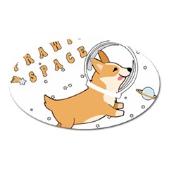 Frawing Space Dog Lover T- Shirt Cool Dog Frawing Space Dog Lover T- Shirt Oval Magnet