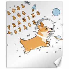 Frawing Space Dog Lover T- Shirt Cool Dog Frawing Space Dog Lover T- Shirt Canvas 8  x 10 