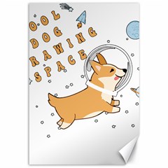 Frawing Space Dog Lover T- Shirt Cool Dog Frawing Space Dog Lover T- Shirt Canvas 12  x 18 