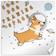 Frawing Space Dog Lover T- Shirt Cool Dog Frawing Space Dog Lover T- Shirt Canvas 20  X 20  by ZUXUMI