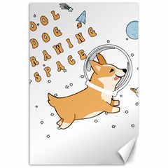 Frawing Space Dog Lover T- Shirt Cool Dog Frawing Space Dog Lover T- Shirt Canvas 24  X 36  by ZUXUMI