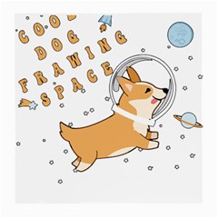 Frawing Space Dog Lover T- Shirt Cool Dog Frawing Space Dog Lover T- Shirt Medium Glasses Cloth (2 Sides)