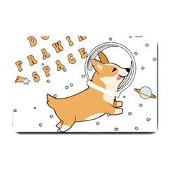 Frawing Space Dog Lover T- Shirt Cool Dog Frawing Space Dog Lover T- Shirt Small Doormat by ZUXUMI