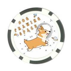 Frawing Space Dog Lover T- Shirt Cool Dog Frawing Space Dog Lover T- Shirt Poker Chip Card Guard