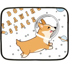 Frawing Space Dog Lover T- Shirt Cool Dog Frawing Space Dog Lover T- Shirt Two Sides Fleece Blanket (Mini)