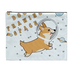 Frawing Space Dog Lover T- Shirt Cool Dog Frawing Space Dog Lover T- Shirt Cosmetic Bag (xl) by ZUXUMI