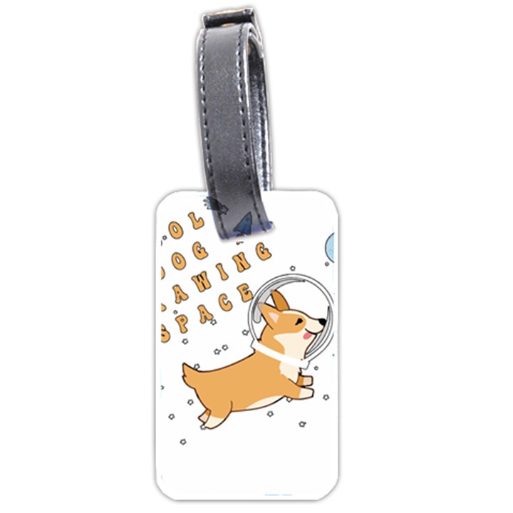 Frawing Space Dog Lover T- Shirt Cool Dog Frawing Space Dog Lover T- Shirt Luggage Tag (one side)