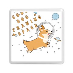 Frawing Space Dog Lover T- Shirt Cool Dog Frawing Space Dog Lover T- Shirt Memory Card Reader (square) by ZUXUMI