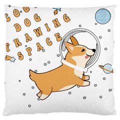 Frawing Space Dog Lover T- Shirt Cool Dog Frawing Space Dog Lover T- Shirt Standard Premium Plush Fleece Cushion Case (two Sides) by ZUXUMI