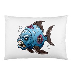 Piranha T-shirtwhite Look Calm Piranha 09 T-shirt Pillow Case by EnriqueJohnson