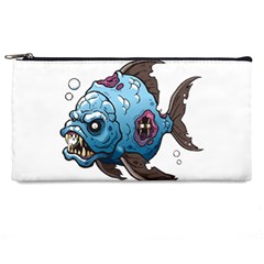 Piranha T-shirtwhite Look Calm Piranha 09 T-shirt Pencil Case by EnriqueJohnson