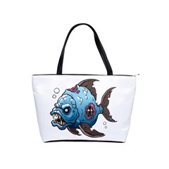 Piranha T-shirtwhite Look Calm Piranha 09 T-shirt Classic Shoulder Handbag by EnriqueJohnson