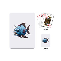 Piranha T-shirtwhite Look Calm Piranha 09 T-shirt Playing Cards Single Design (mini) by EnriqueJohnson