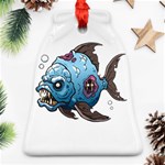 Piranha T-shirtwhite Look Calm Piranha 09 T-shirt Bell Ornament (Two Sides) Front